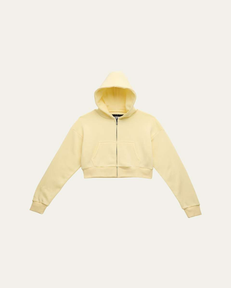 Girl's Tween Dylan Cropped Zip-Front Hoodie, Size S-XL